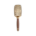 Olivia Garden Expert Care Flex Boar Bristles Hair Brush Gold & Brown