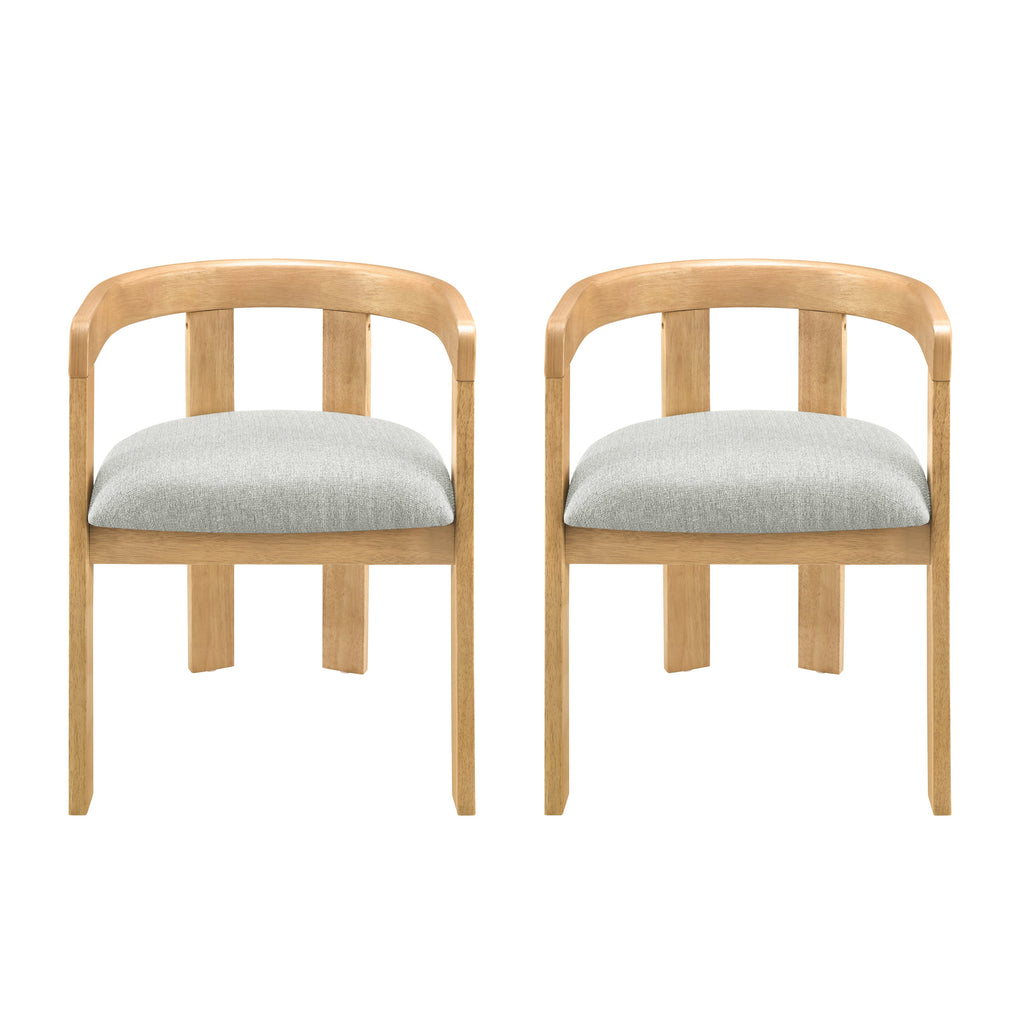 Modern Barrel Dining Chairs Set of 2