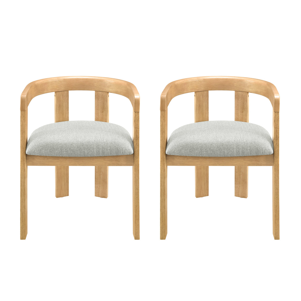 Modern Barrel Dining Chairs Set of 2