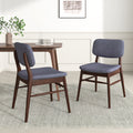 Set of 2 Mid-Century Upholstered Dining Chairs