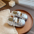 2026 Summer New Girls Mary Jane Shoes, Lace Trim Bow Decor Soft Sole Non-slip Kids Leather Fashion Flats