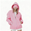 Hooded Cardigan Long-sleeve Zip-up Sweatshirt For Women