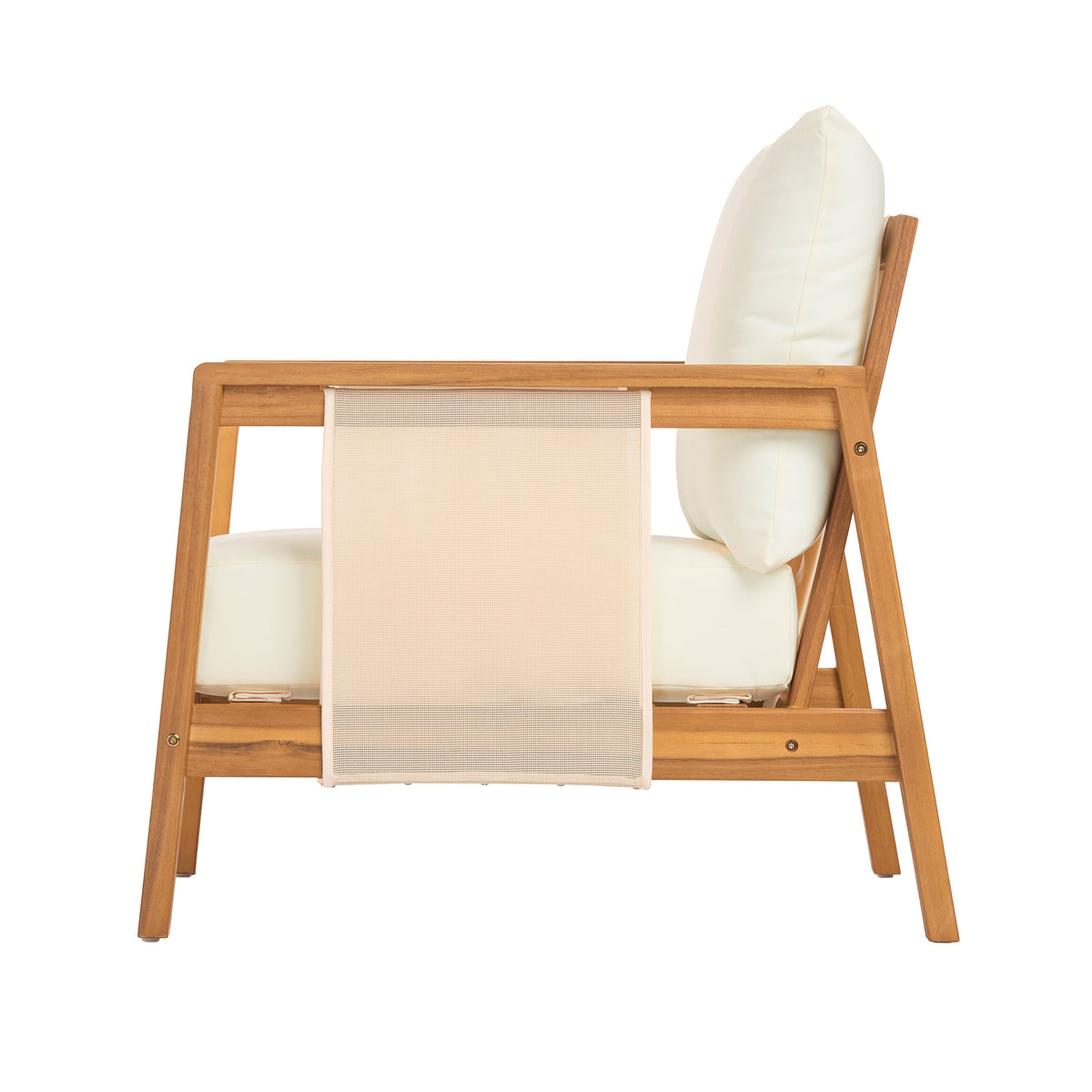 4-Piece Sofa Set with Cushions – Outdoor Loveseat & Coffee Table Set