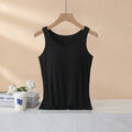 Women's Padded Vest Bra, Inner Layer, One-Piece Camisole, Slim-Fit, Figure-Flattering Modal Underwear For Summer