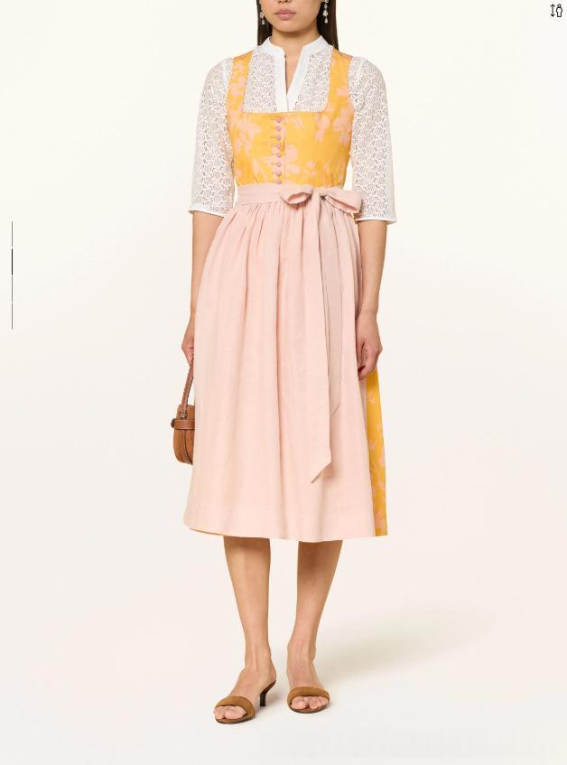 Lace-up Bow Long French-style Dress Elegant For Workwear