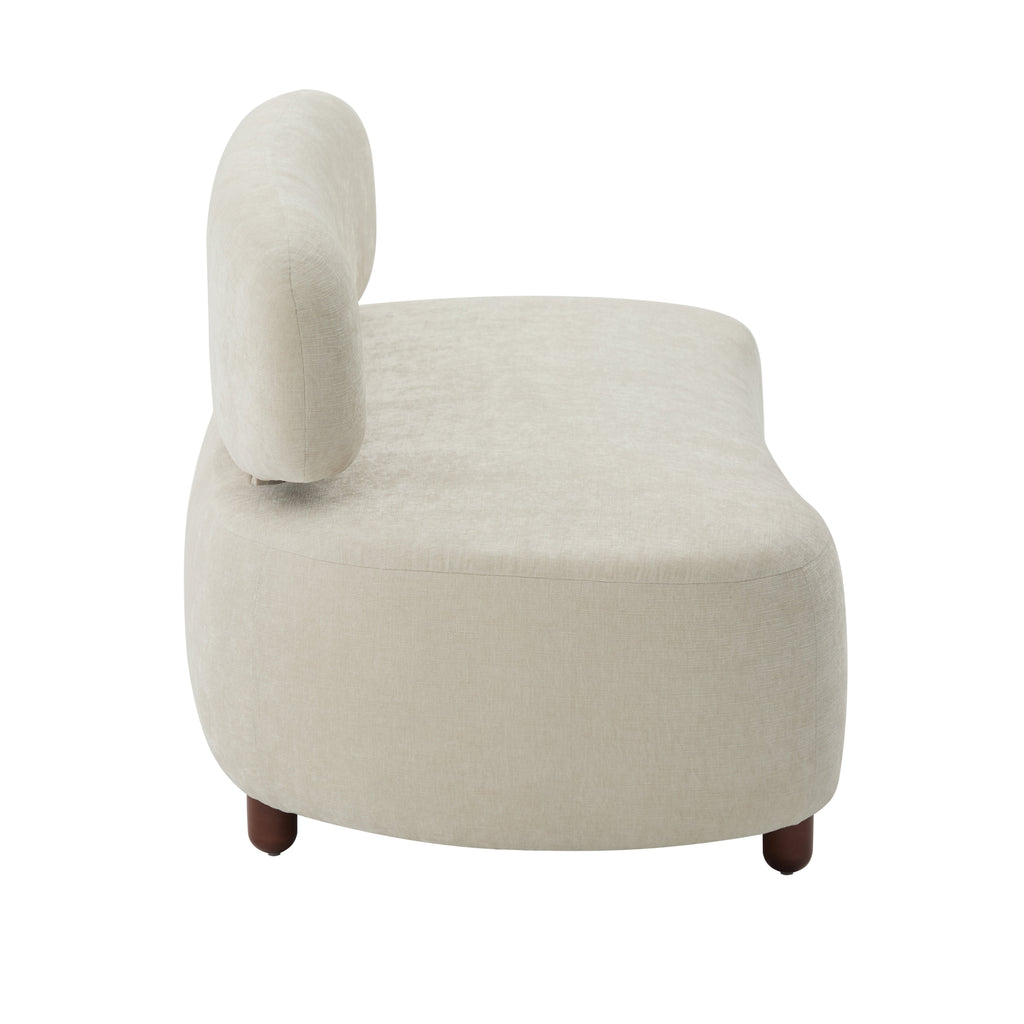 Lunara 66 in. Modern Curved Upholstered Chenille Sofa