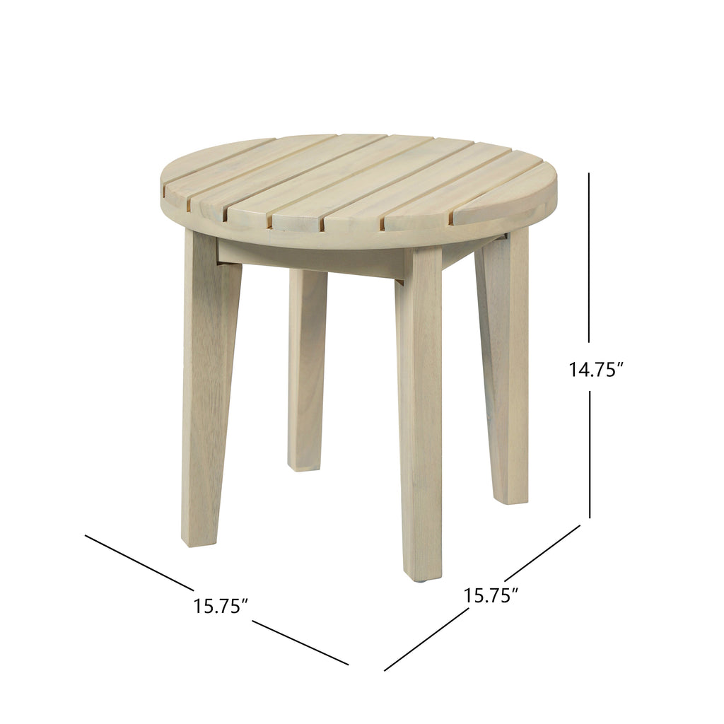Outdoor 16" Square Acacia Wood Side Table