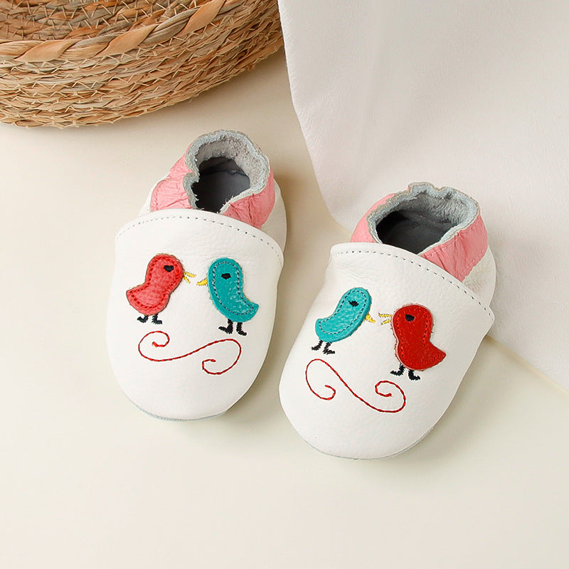 Childrens And Babies Genuine Leather First-walking Shoes