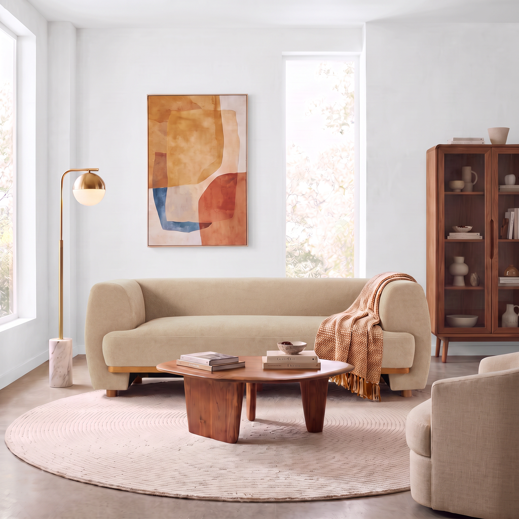 Flow 79 in. Modern Upholstered Velvet Sofa - Nomad