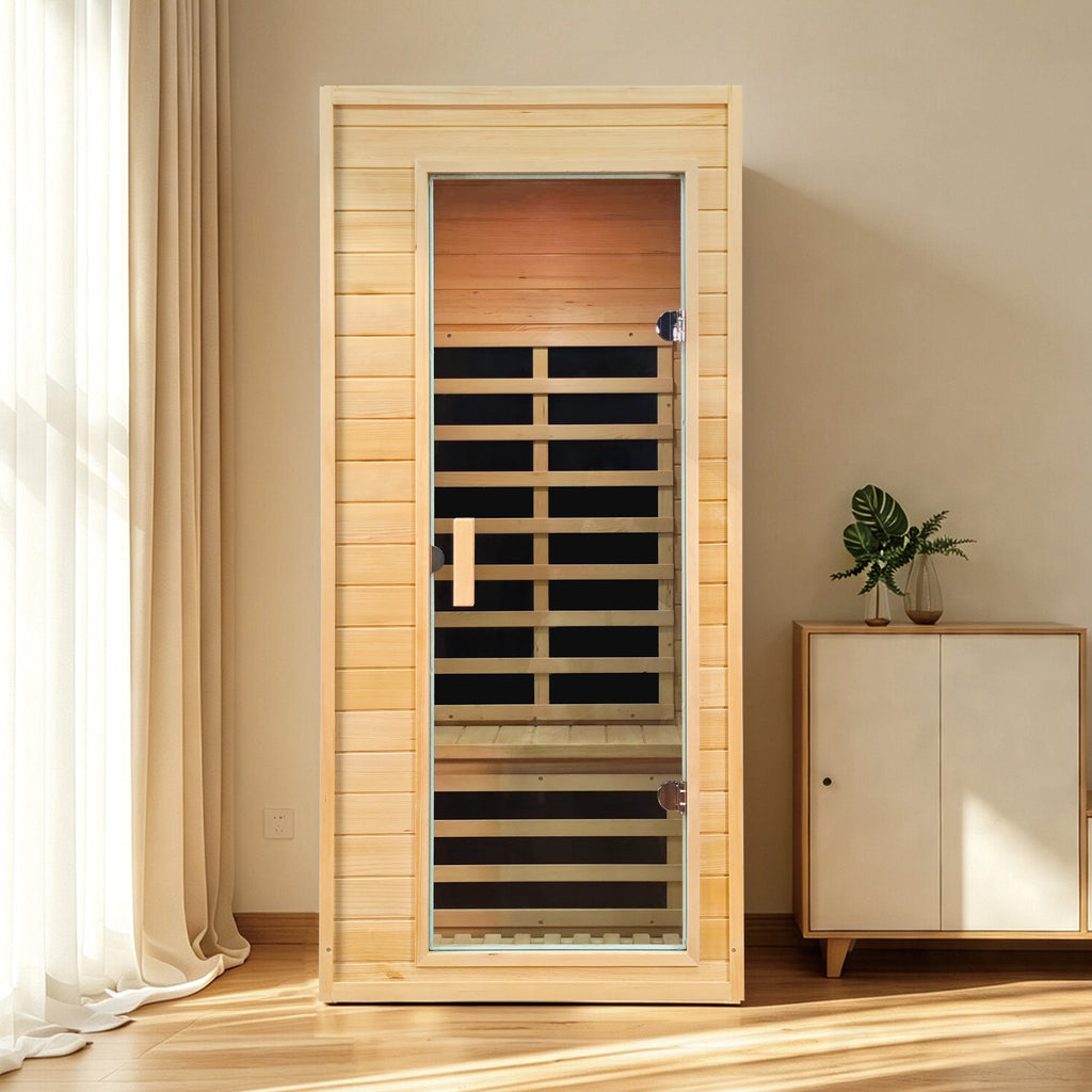Hemlock Wood One-Person Indoor Sauna Room