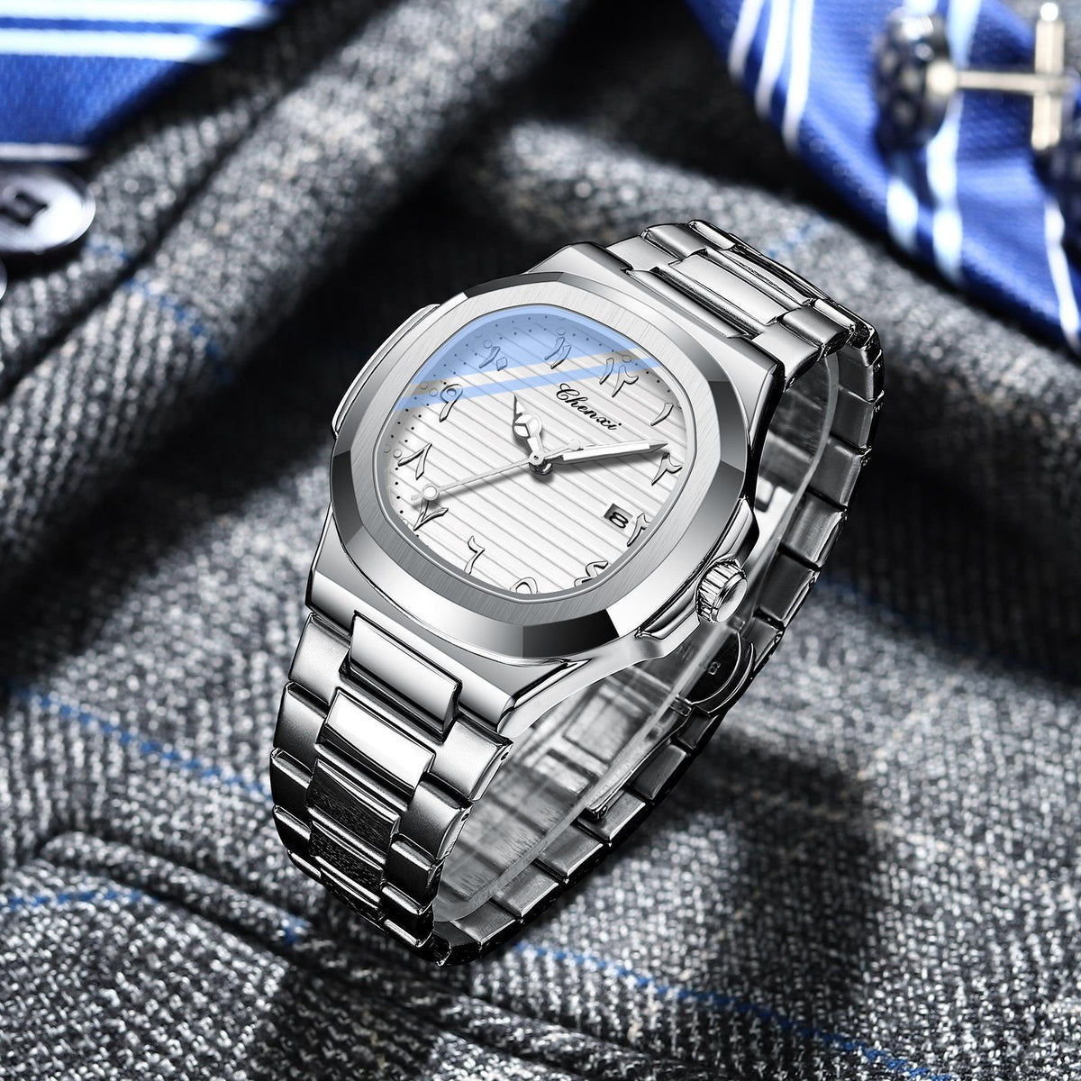 Classic Stainless Steel Quartz Watch For Men