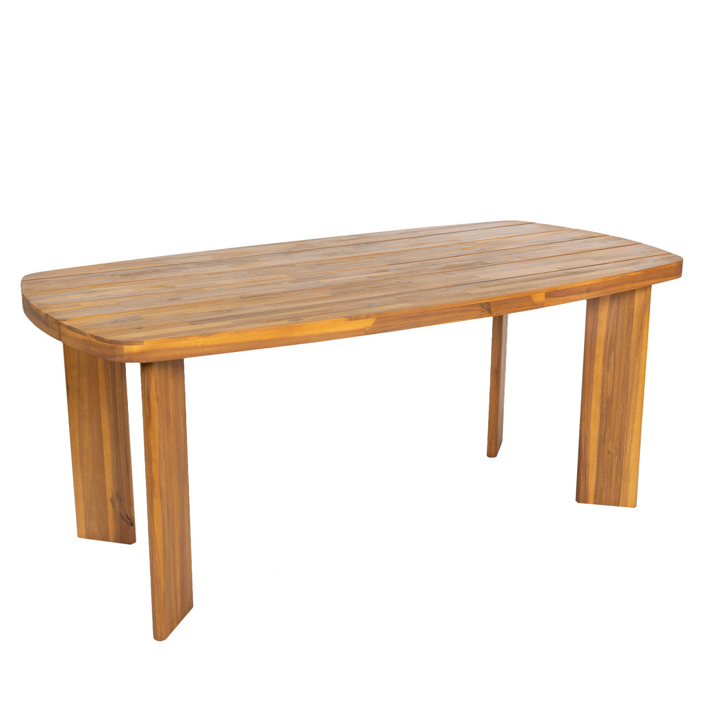 7-Piece Outdoor Patio Dining Set with Teak Finish