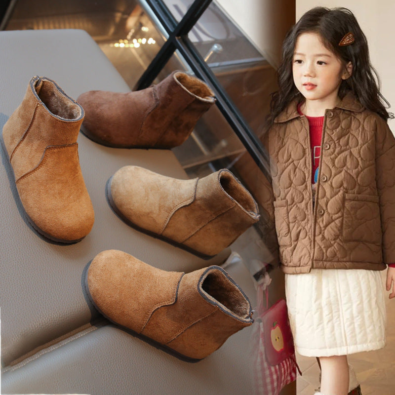 New Winter Versatile British-style Girls Ankle Boots