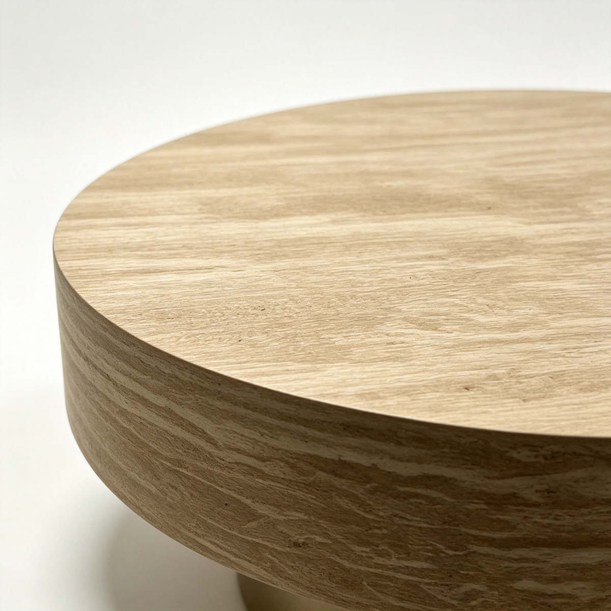 31.88 Inch Round Travertine Coffee Table