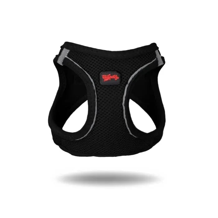 TailPetz Air-Mesh Dog Harness Breathable Comfort Black