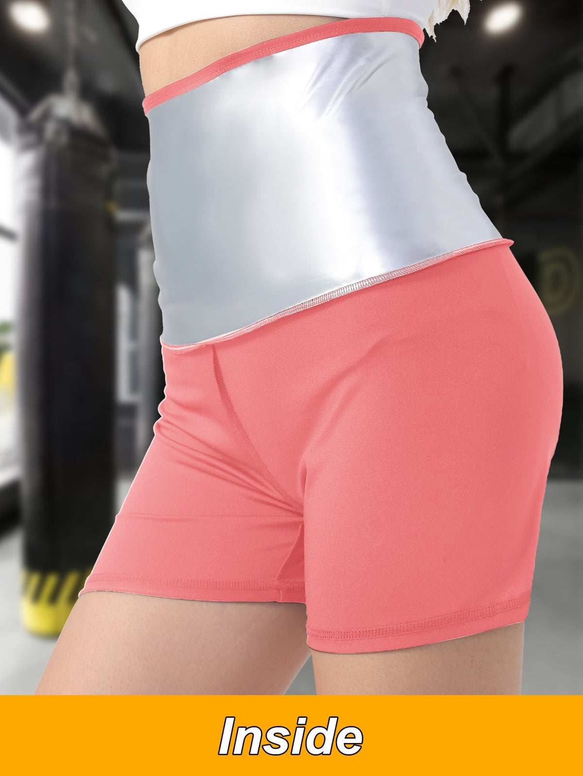 Women Sauna Sweat Shorts, High Waist Tummy Control Compression Workout Shorts, Thermo Body Shaper Waist Trainer For Gym Exercise Fitness