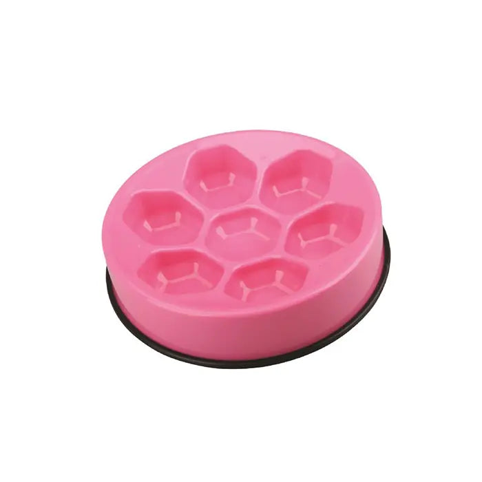 M-Pets Cavity Slow Feeder Pet Bowl Pink 1200ml
