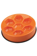 M-Pets Cavity Slow Feeder Dog Bowl Orange 1200ml