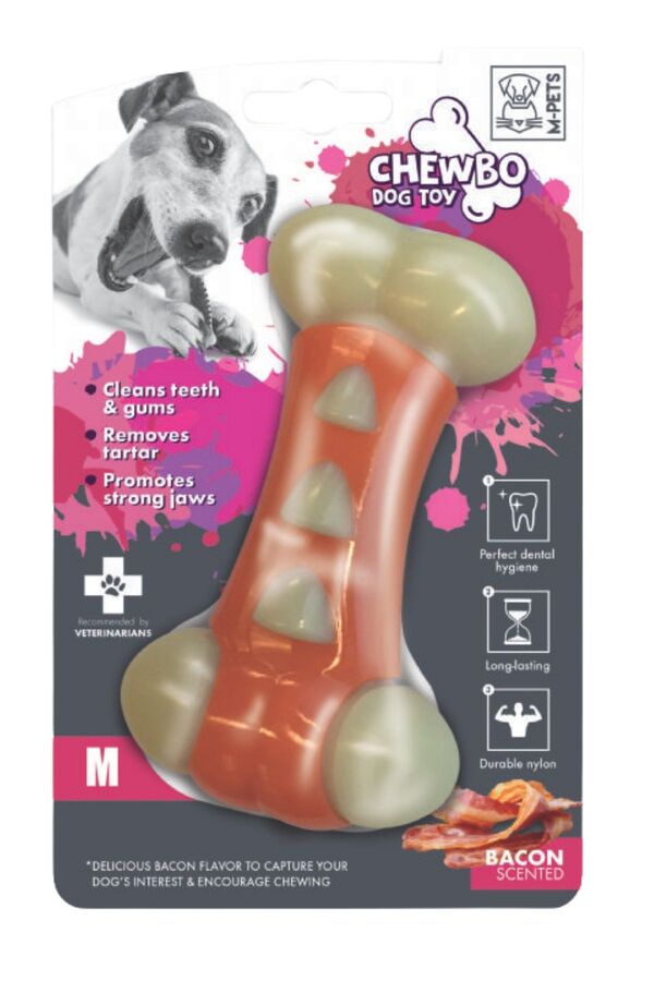 M-Pets Chewbo Tribone Dental Meat Flavored Dog Toy Medium