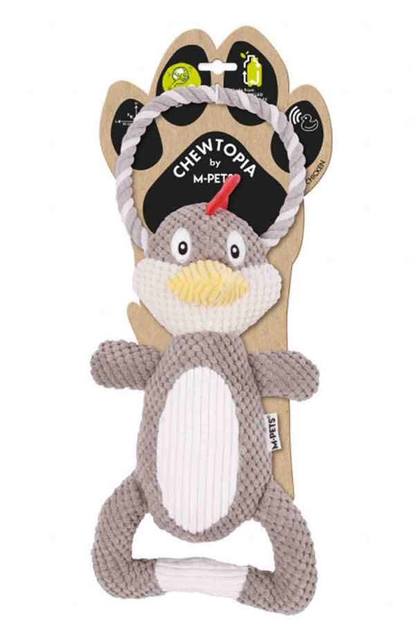 M-Pets Eco Chewtopia Chicken Dog Toy Recycled Material 35cm
