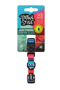M-Pets Urban Style Jazz Stripes Dog Collar for Small Pets (XS)