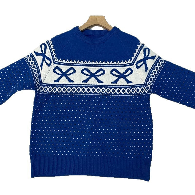 Cross-border AutumnWinter Women's Jacquard Knitted Sweater For Women