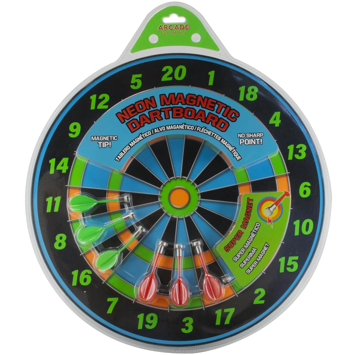 Neon Magnetic Dartboard Game