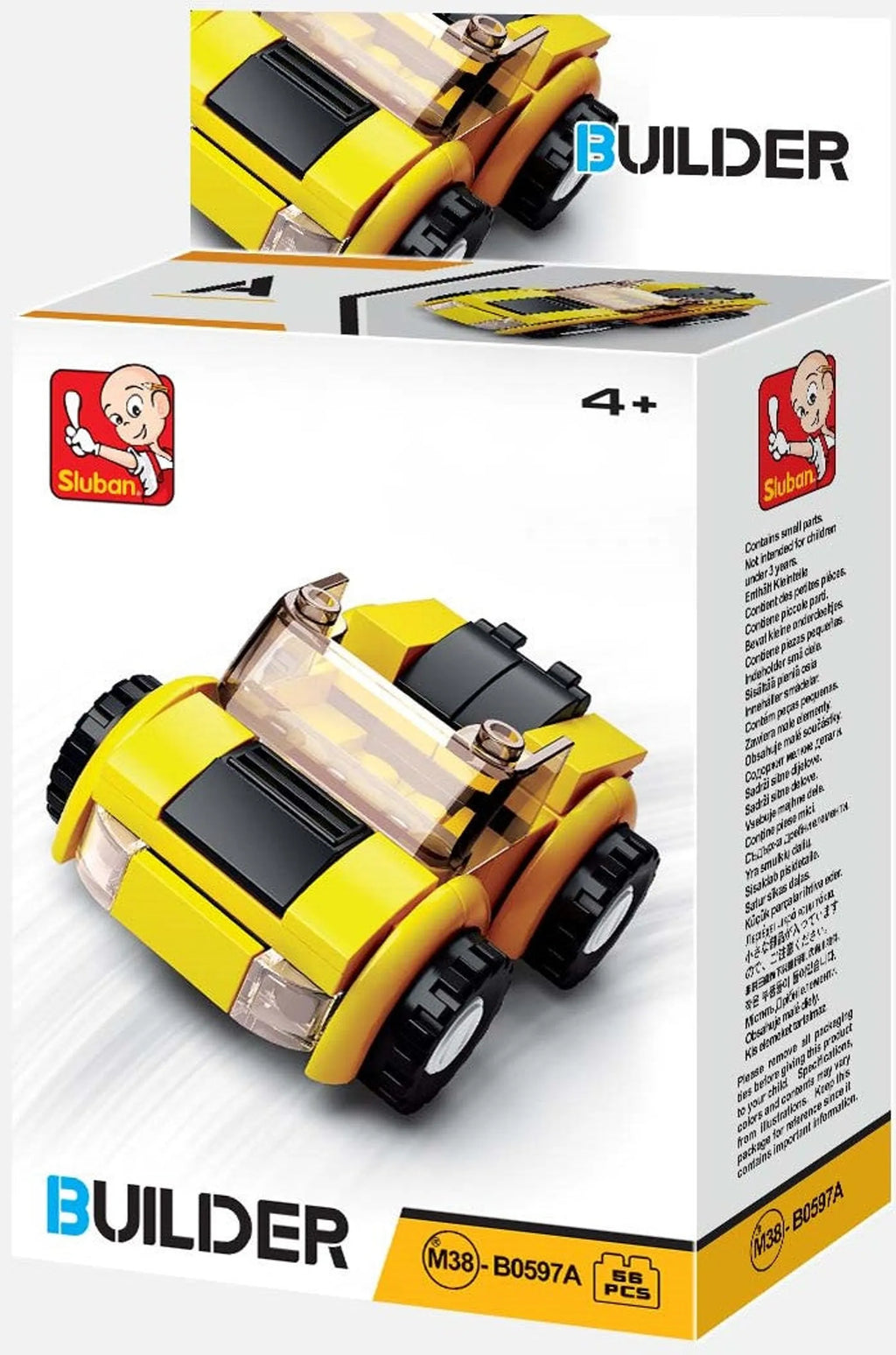 Builder Cars Building Brick Set — 8 Mini Vehicle Kits