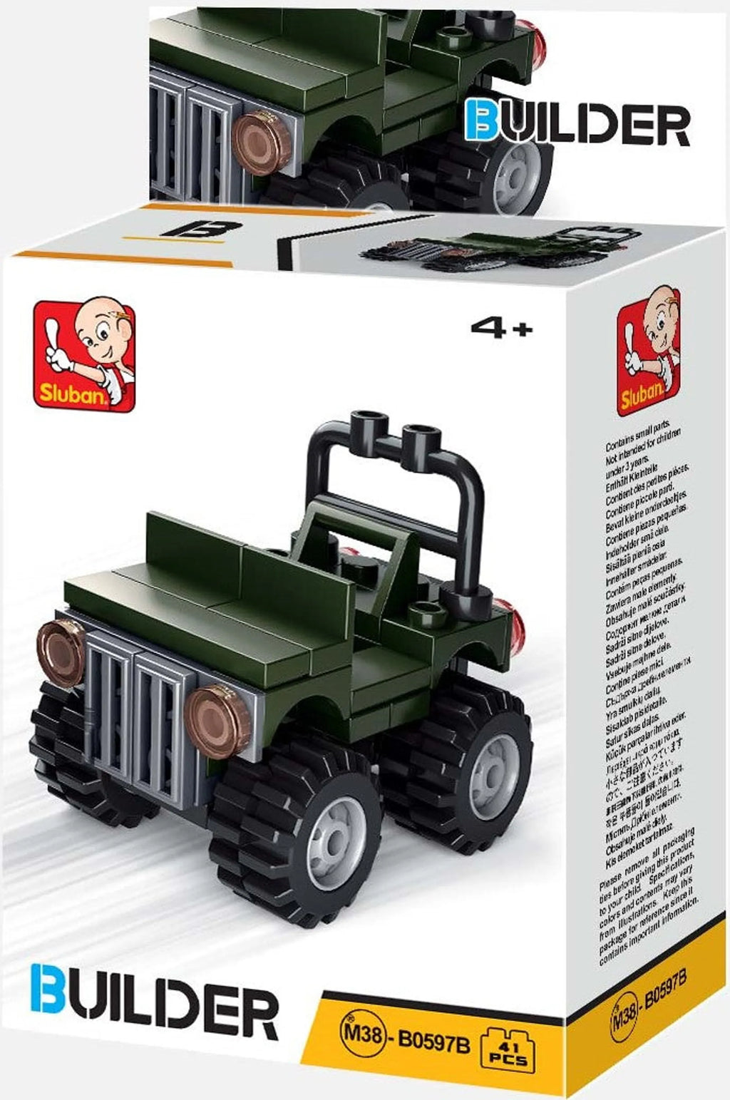 Builder Cars Building Brick Set — 8 Mini Vehicle Kits