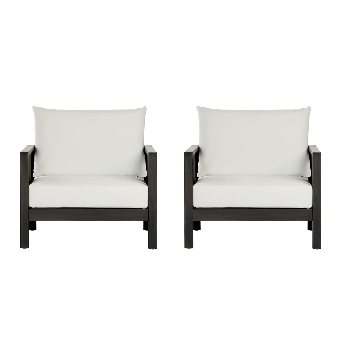 Outdoor Club Chairs (Set of 2) with Diamond-Pattern