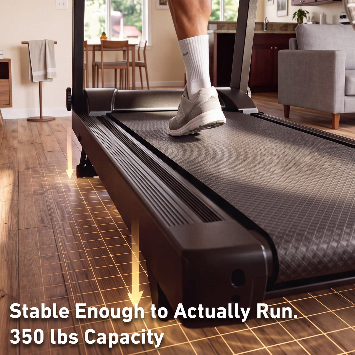 DeerRun All-New 2026 A1 Pro Move+ Smart Foldable Treadmill with 6% Incline & NFC | 350 lbs, 10 mph, Black