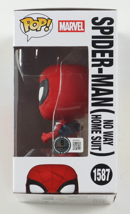 Tom Holland Signed "Spider-Man: Brand New Day" #1587 Spider-Man (No Way Home Suit) Bobble-Head Funko Pop! Vinyl Figure (Beckett)