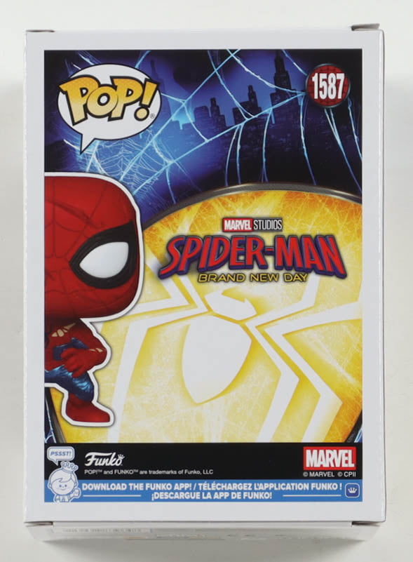 Tom Holland Signed "Spider-Man: Brand New Day" #1587 Spider-Man (No Way Home Suit) Bobble-Head Funko Pop! Vinyl Figure (Beckett)