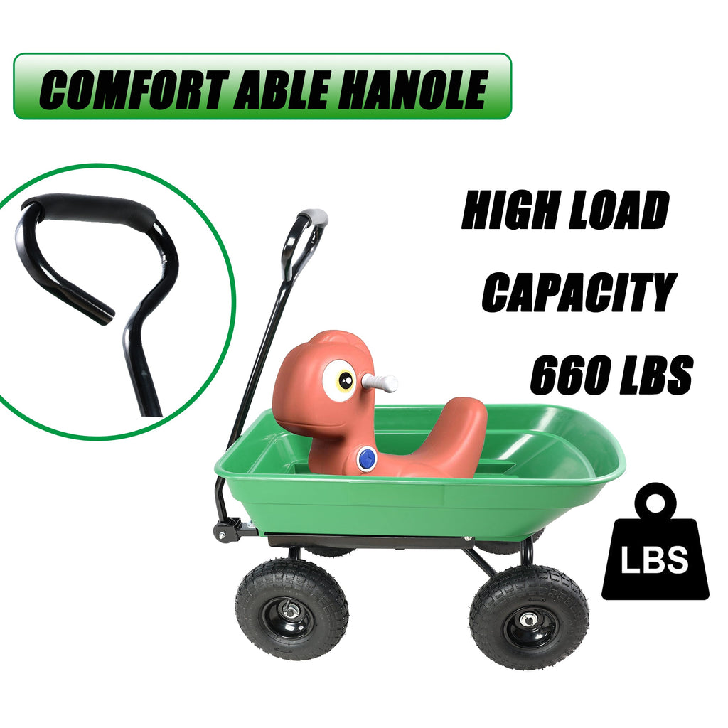 Folding Car Poly Garden Dump Truck with Steel Frame