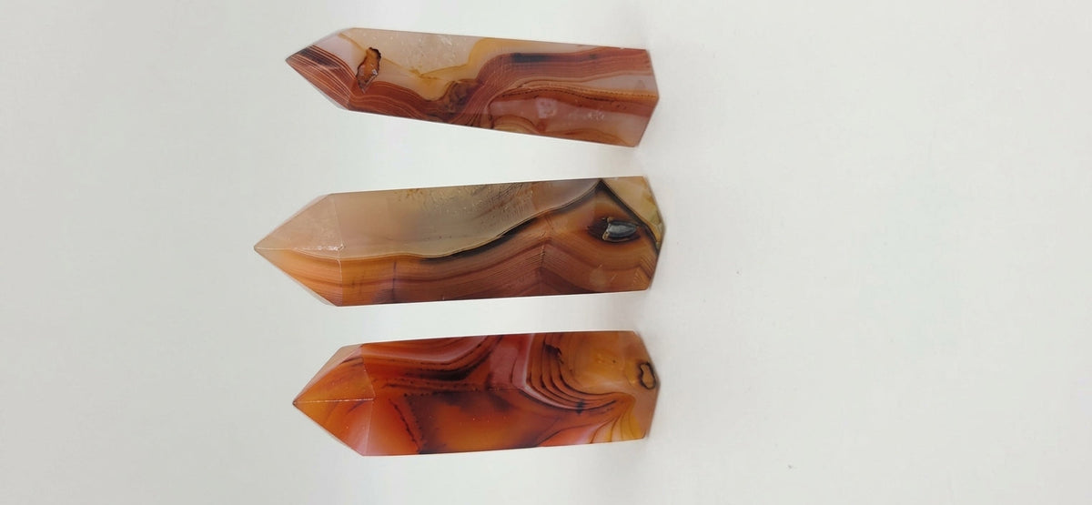 Carnelian Agate Towers Set of 3