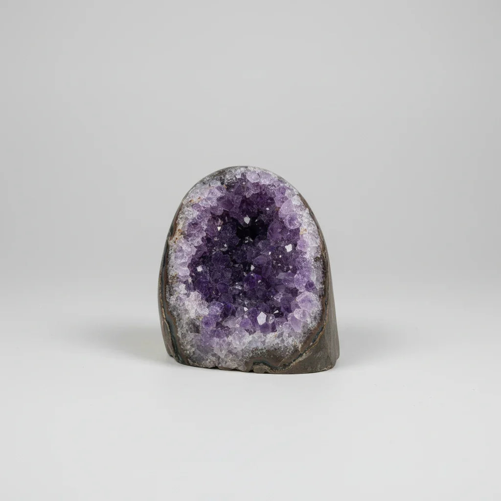 Amethyst Geode Crystal Cluster Natural Purple Stone Decor