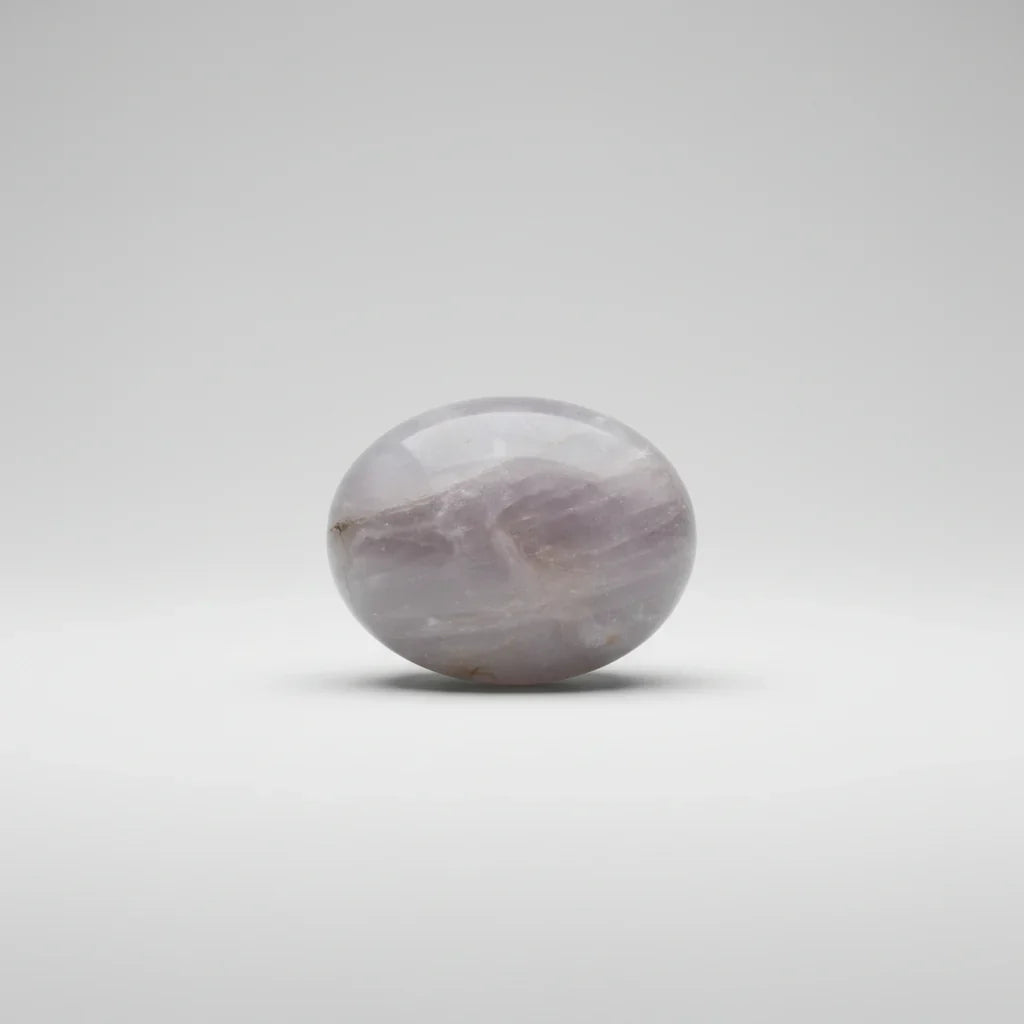 Polished Stone Blue Chalcedony Smooth Oval Decorative Crystal