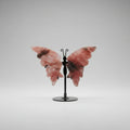 Strawberry Quartz Butterfly With Stand