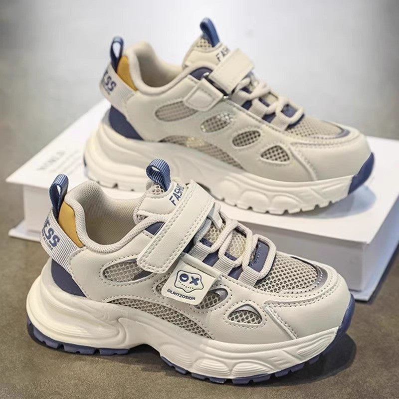 2026 Summer New Kids Mesh Breathable Sneakers, Boys Casual Dad Shoes For Middle And Big Kids