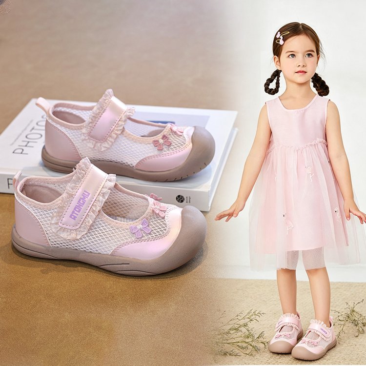 2026 Summer New Girls Mesh Breathable Sneakers, Toddler Soft Sole Non-Slip Casual Walking Shoes For Baby Girls