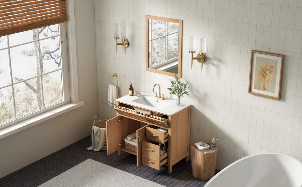36" Bathroom Vanity with Ceramic Sink