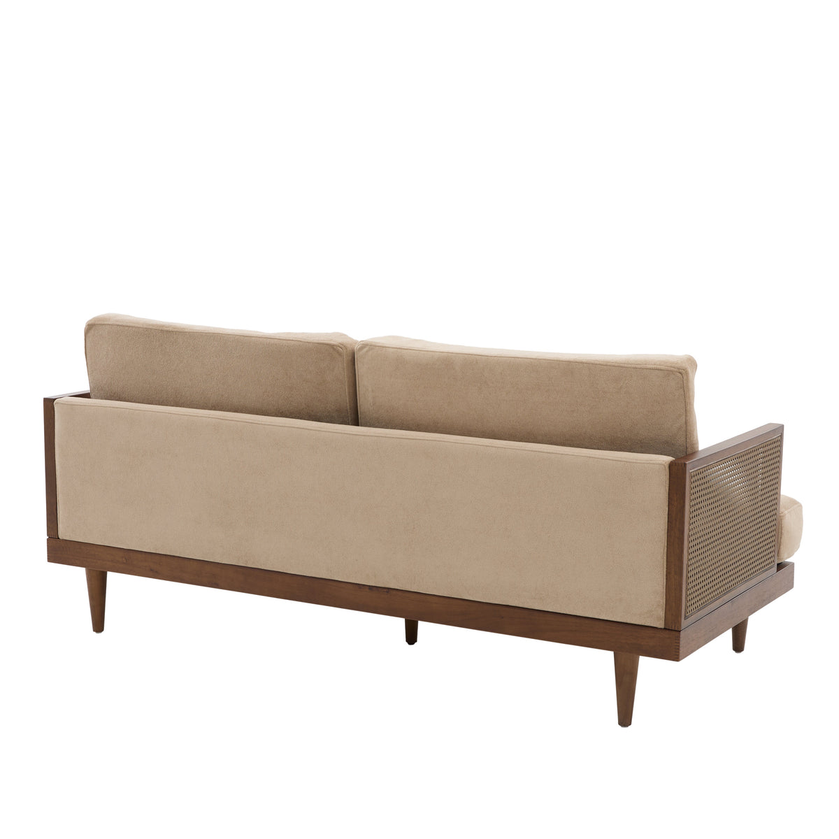 Emir 72" Square Arm 3-Seater Velvet Sofa