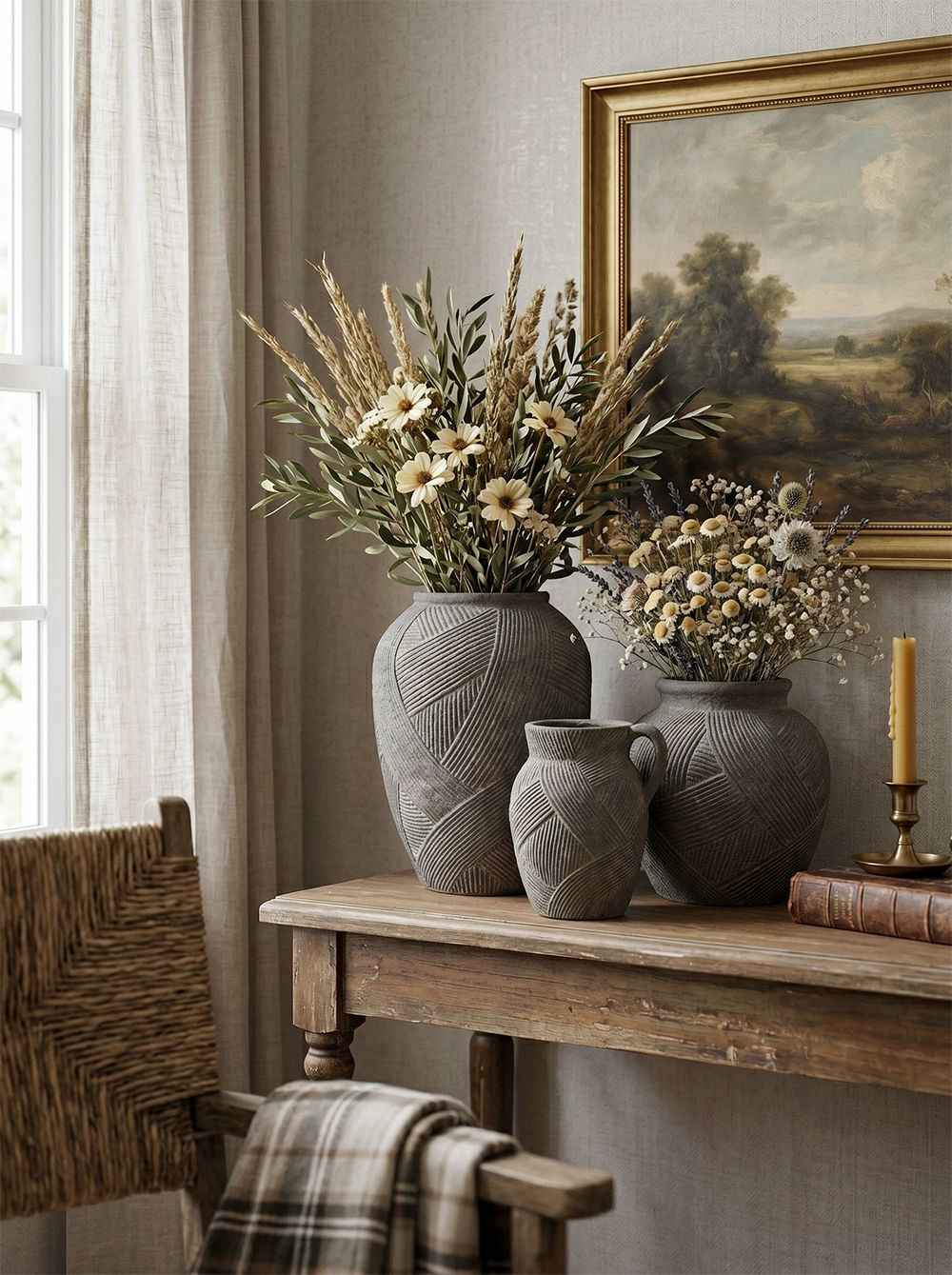 D10.2x8.9" Vase for Home Decor, Flower Vase Table Centerpieces