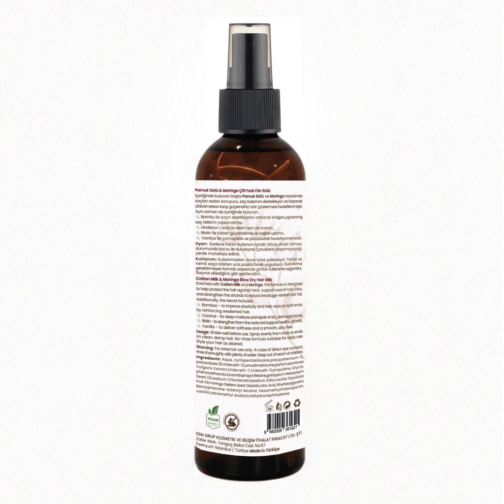 True Bee Cotton Milk & Moringa Anti-Shedding Blow Dry Spray 200 ml