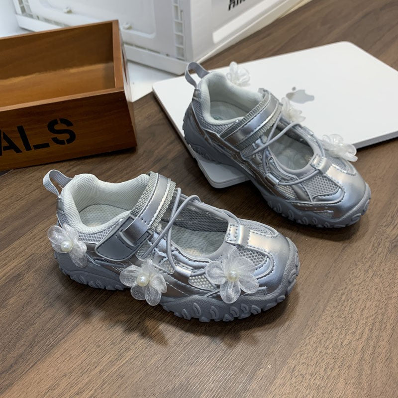 2026 Spring & Summer New Kids Mesh Mary Jane Shoes, Girls Princess Soft Sole Flats, Lightweight Fashion Trainer Shoes For Little Girls