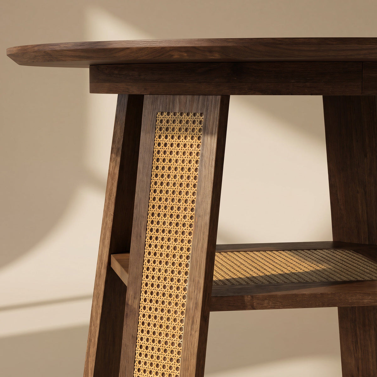43.3"-59.05" Extendable Round Dining Table for 4-6