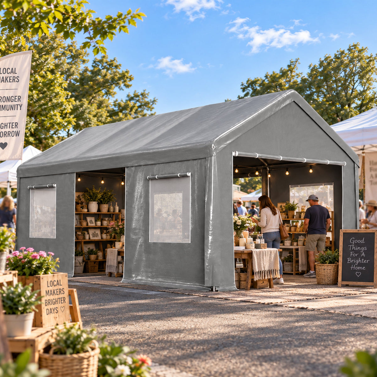 12x20 FT Heavy Duty Carport Canopy