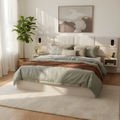 Soft, Comfortable, Luxurious Upholstered Smart Bed with Reading Light - King