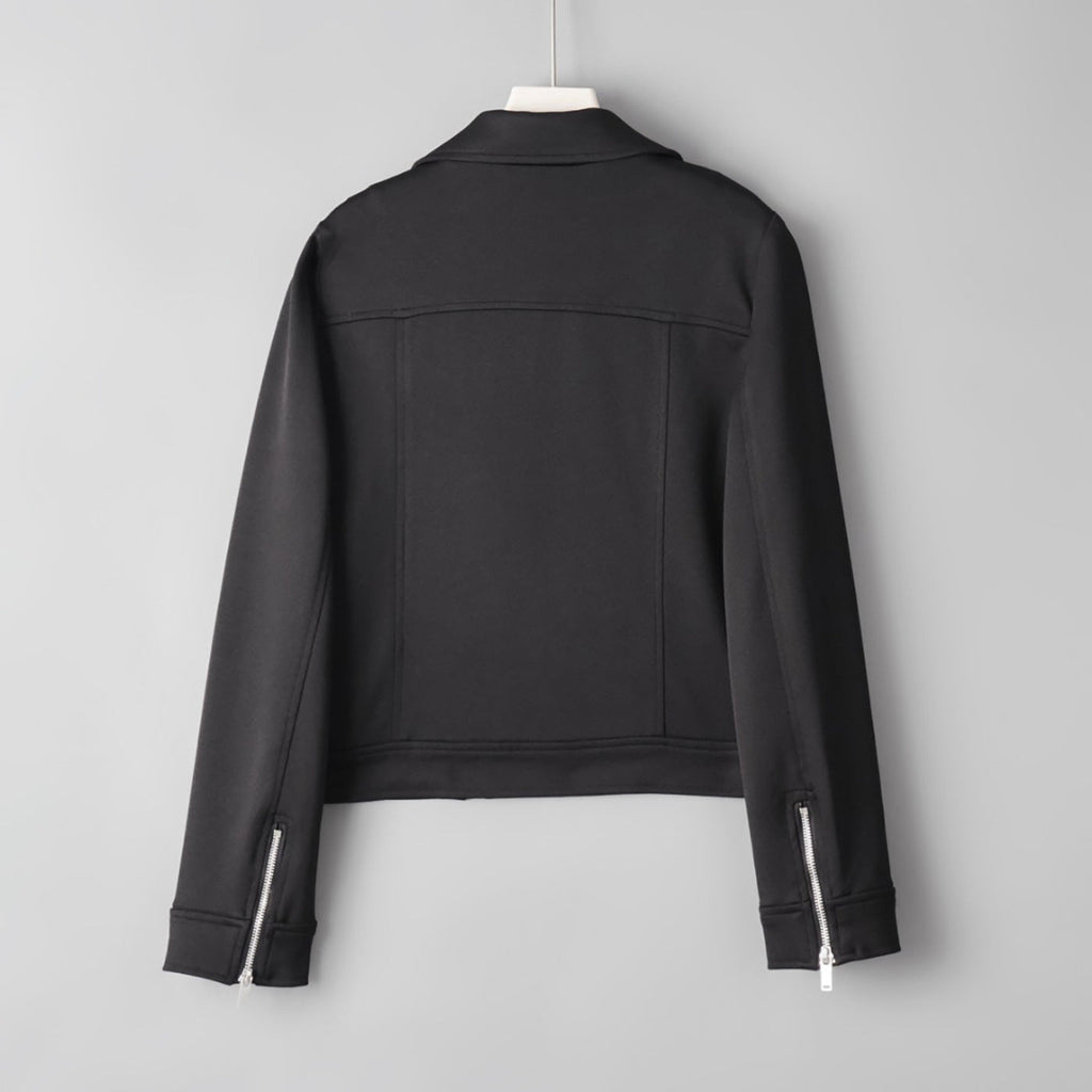 Versatile Short, Cool Biker-style Jacket For Women