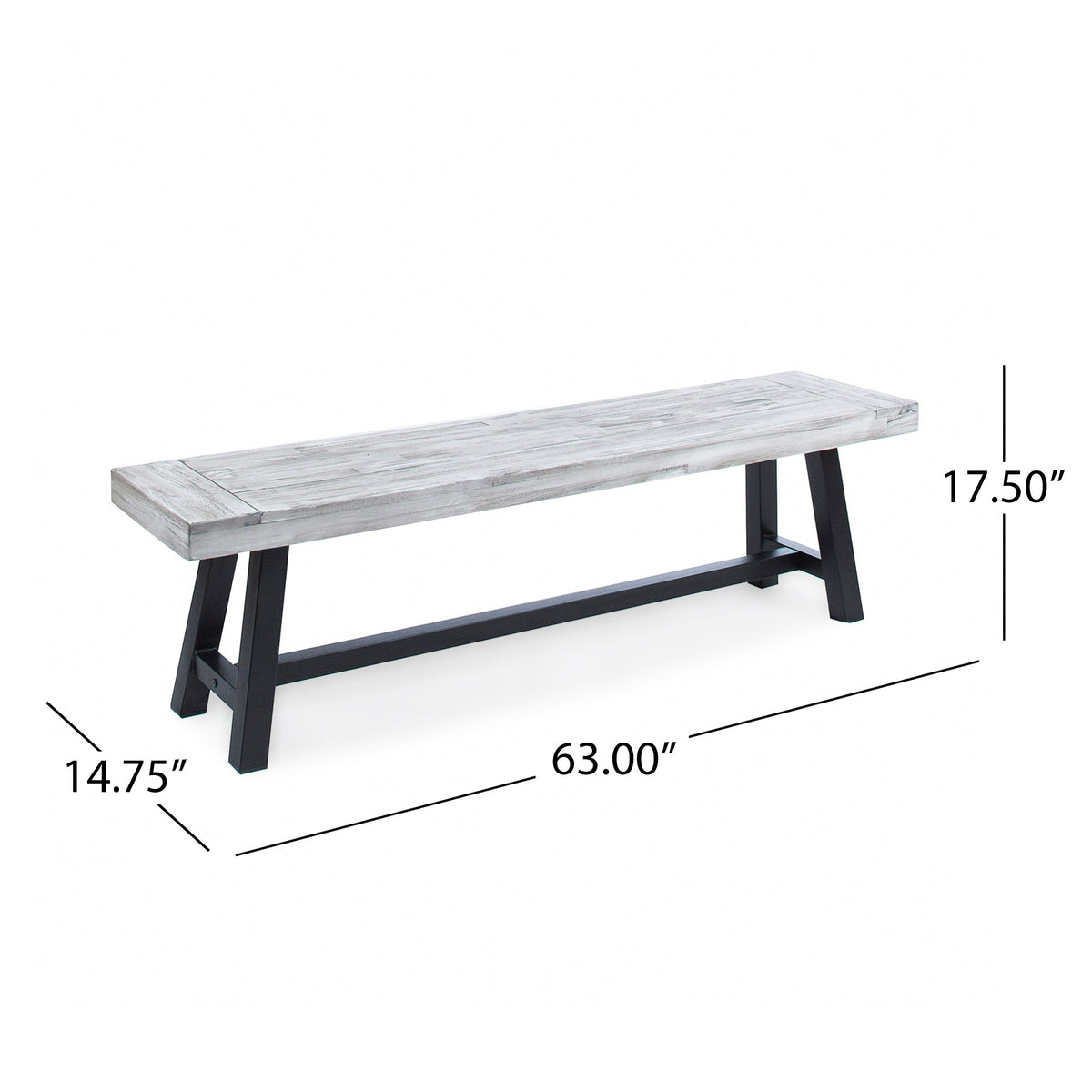 Acacia Wood Outdoor Dining Bench